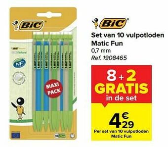 Set van 10 vulpotloden matic fun