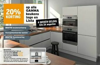 GAMMA Gamma keuken standaardopstelling ingo met greep aanbieding