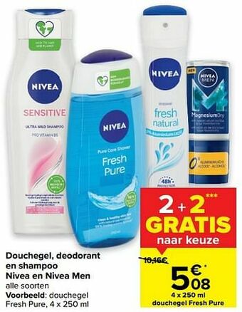 Carrefour Market Douchegel fresh pure aanbieding