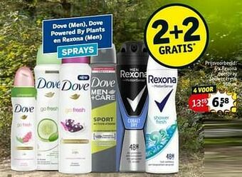 Kruidvat Rexona deospray shower fresh aanbieding