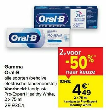 Carrefour Tandpasta pro-expert healthy white aanbieding