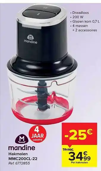 Carrefour Mandine hakmolen aanbieding