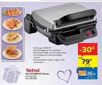 Carrefour Tefal grill aanbieding