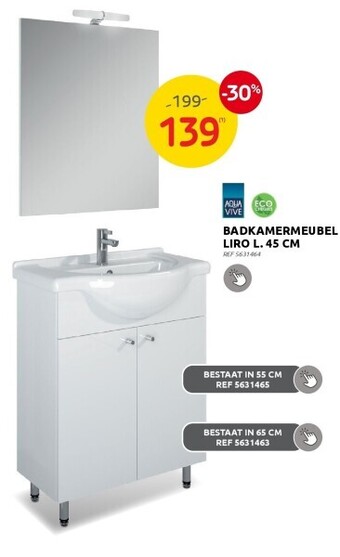Brico Badkamermeubel liro l. 45 cm aanbieding