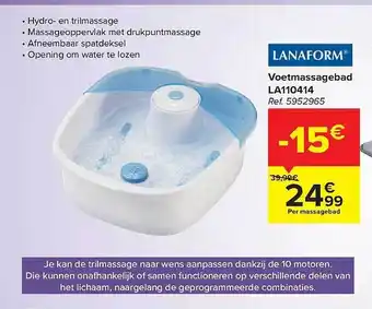 Carrefour Lanaform voetmassagebad aanbieding