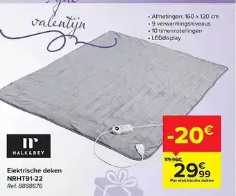 Carrefour Elektrische deken aanbieding