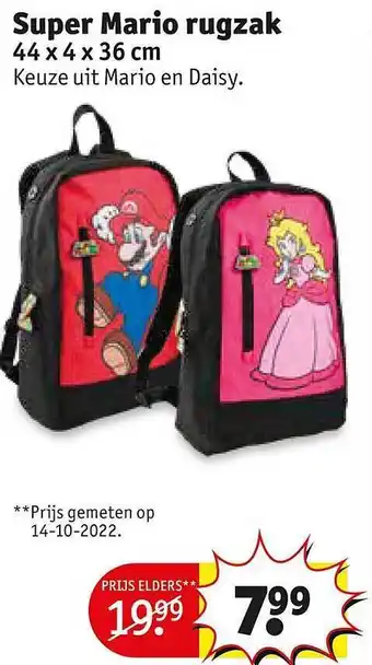Kruidvat Super mario rugzak aanbieding