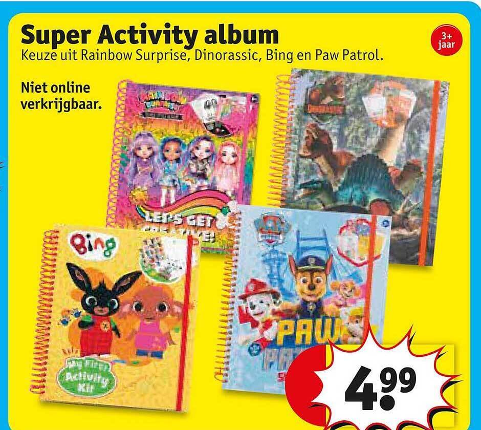 Super activity album promotie bij Kruidvat