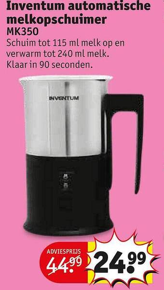 Kruidvat Inventum automatische melkopschuimer aanbieding