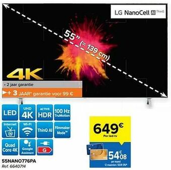 Carrefour Lg 55nano776pa aanbieding