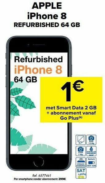 Carrefour Apple iphone 8 refurbished 64gb aanbieding