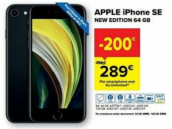 Carrefour Apple iphone se new edition 64 gb aanbieding