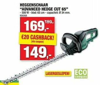 Hubo Bosch heggenschaar advanced hedge cut 65 aanbieding