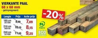 Hubo Vierkante paal aanbieding