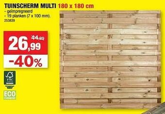 Hubo Tuinscherm multi aanbieding