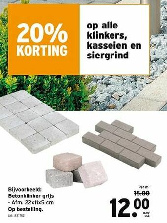 GAMMA Betonklinker grijs aanbieding