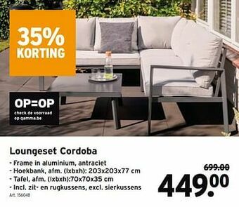 GAMMA Loungeset cordoba aanbieding