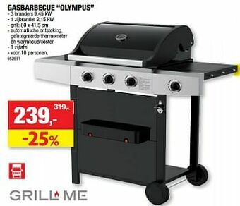 Hubo Gasbarbecue olympus aanbieding