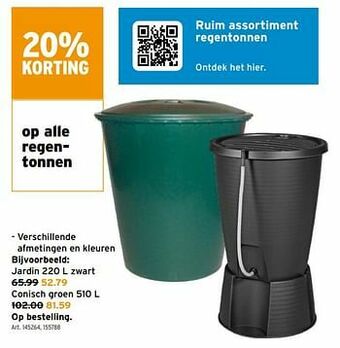 GAMMA Regentonnen jardin zwart aanbieding