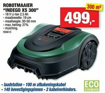Hubo Bosch robotmaaier indego xs 300 aanbieding