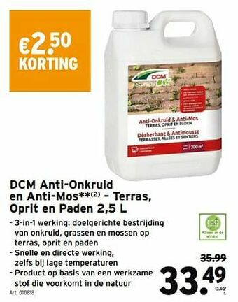 GAMMA Dcm anti-onkruid en anti-mos - terras oprit en paden aanbieding