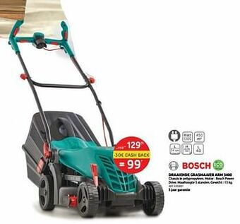 Brico Bosch draaiende grasmaaier arm 3400 aanbieding