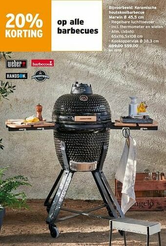 GAMMA Keramische houtskoolbarbecue marwin aanbieding