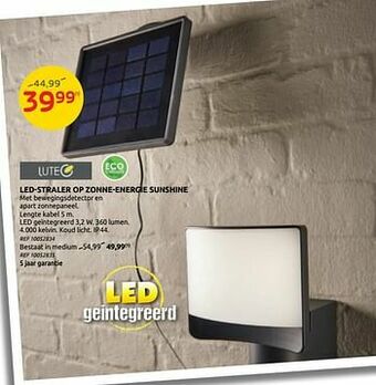 Brico Led-straler op zonne-energie sunshine aanbieding