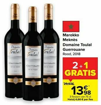Carrefour Marokko meknès domaine toulal guerrouane rood, 2018 aanbieding