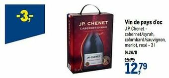 Makro Vin de pays d`oc j.p. chenet - cabernet-syrah, colombard-sauvignon, merlot, rosé aanbieding