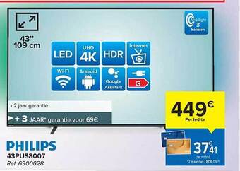 Hyper Carrefour Philips ledtv aanbieding