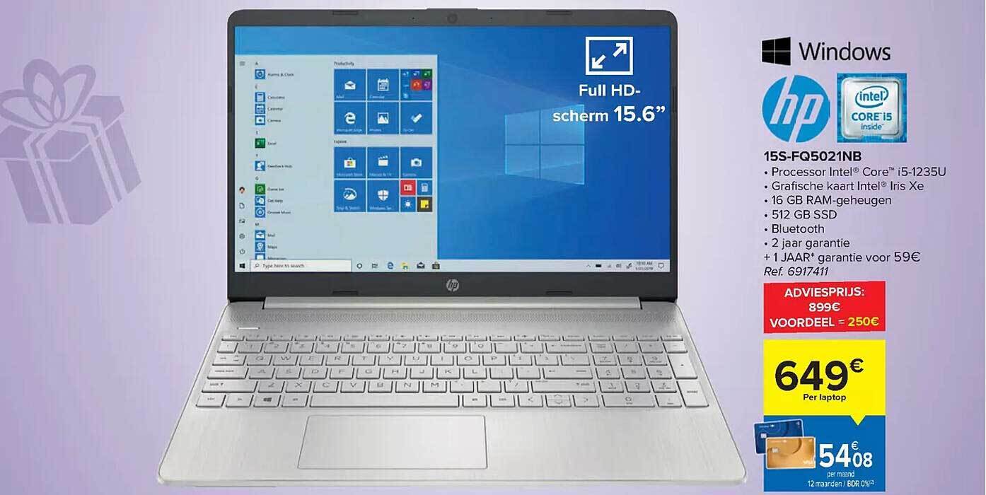 Hp laptop promotie bij Hyper Carrefour
