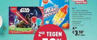 IJsOla-Raket, Napolitana, Calippo Supermix, Party Mix, Star Wars, Spider Man, Frozen Of Nice By Nature