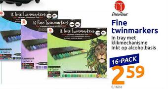 Action Decotime Fine Twinmarkers aanbieding