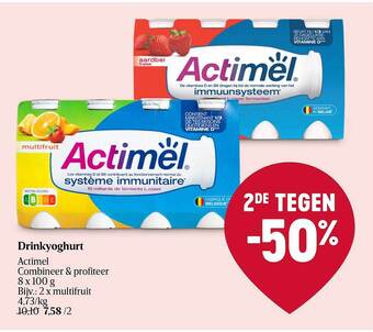 Delhaize Drinkyoghurt actimel aanbieding
