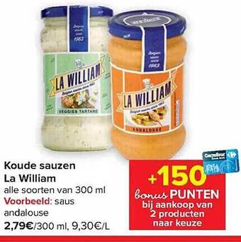 Koude sauzen la william