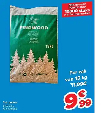 Hyper Carrefour Zak pellets aanbieding