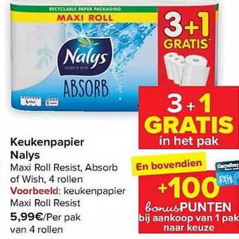 Carrefour Keukenpapier nalys aanbieding