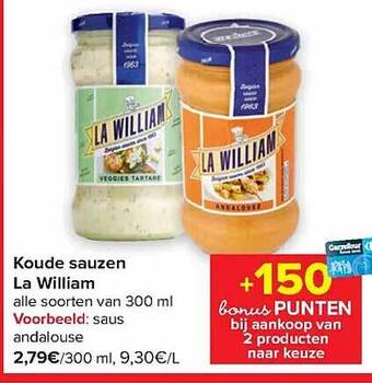Koude sauzen la william