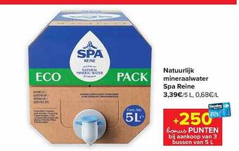 Carrefour Natuurlijk mineraalwater spa reine aanbieding
