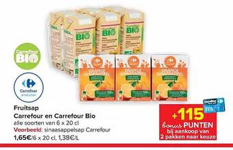 Carrefour Fruitsap aanbieding