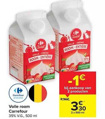Carrefour Volle room aanbieding