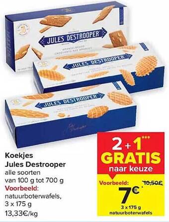 Carrefour Koekjes jules destrooper aanbieding
