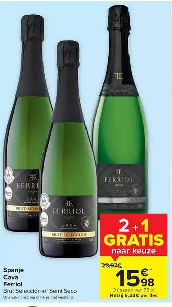 Carrefour Cava ferriol aanbieding