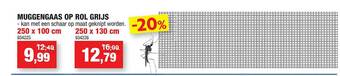 Hubo Muggengaas Op Rol Grijs aanbieding