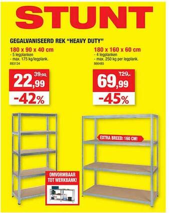 Stunt Gegalvaniseerd Rek Heavy Duty