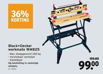 GAMMA 36% Korting Black+decker Workmate Wm825 aanbieding