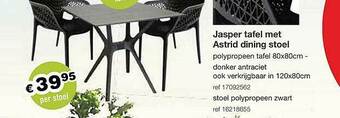 Europoint Jasper Tafel Met Astrid Dining Stoel aanbieding