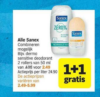 Albert Heijn Alle Sanex aanbieding