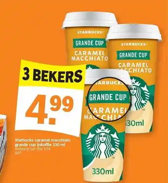 Albert Heijn Starbucks caramel macchiato grande cup ijskoffie aanbieding